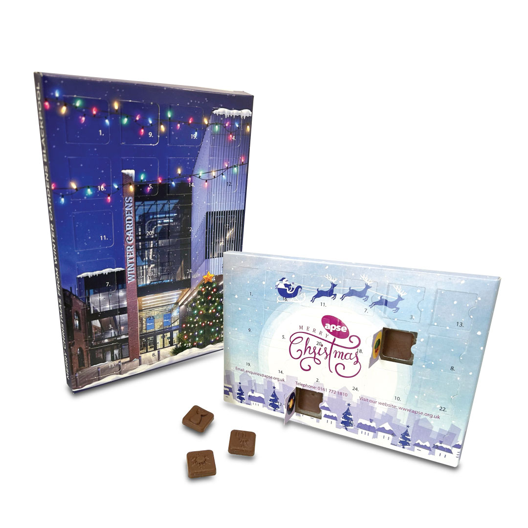 Branded Chocolate Advent Calendars – A5 with Bespoke Print